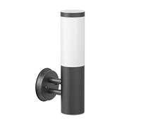 ledscom.de Applique murale PORU pour l'extérieur, IP44, acier inoxydable, anthracite mat, ronde, 1x E27 max. 40W