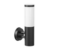 ledscom.de Applique murale PORU pour l'extérieur, IP44, acier inoxydable, noir mat, ronde, 1x E27 max. 40W