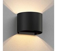 ledscom.de Applique murale RUNEL pour l'extérieur, IP65, up/downlight, noir mat, rond, 1x G9 max. 10W