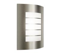 ledscom.de Applique ZYNO pour l'extérieur, IP44, acier inoxydable, inox mat, carrée, 1x E27 max. 40W