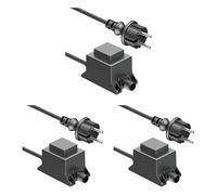 ledscom.de Bloc d'alimentation à transformateur LED 3 x 20 W pour système enfichable NEMO, 12 V CA, noir, IP65
