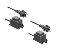 ledscom.de Bloc d'alimentation/transformateur LED 2x 20 W pour système modulaire NEMO, connecteur, 12 V CA, noir, IP65