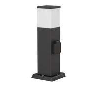 ledscom.de Borne d'éclairage POLLY pour l'extérieur, 35cm, noir, prise de courant, ampoule G9 incluse, 501lm, blanc chaud