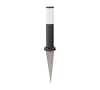 ledscom.de Borne d'éclairage PORU noir Piquet de terre pour extérieur, inox rond 38,5cm + ampoule LED 6,96W 963lm blanc chaud 3 niveaux de gradation