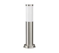 ledscom.de Borne d'éclairage PORU pour l'extérieur, IP44, 39 cm, inox, 1x E27 max. 40W