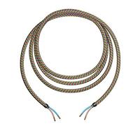 ledscom.de Câble textile, 3 m, multicolore, 2 x 0,75 mm², gaine textile H03VV-F