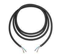 ledscom.de Câble textile, 3 m, noir, 2 x 0,75 mm², gaine textile H03VV-F