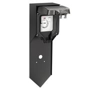 ledscom.de : Colonne d'alimentation pour l'extérieur, modèle POXO, à planter dans le sol, indice de protection IP65, 1 prise – Noir / 1 prise, dimensions : 1 pièce (lot de 1)