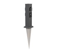 ledscom.de Colonne de Prises de Jardin Polly avec Piquet de Terre pour l'extérieur, IP44, 3-Fois, Smart Home, Anthracite, carré, 38cm
