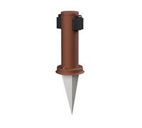 ledscom.de Colonne de Prises de Jardin PORU avec Piquet de Terre pour l'extérieur, 2X, Acier Inoxydable, Brun, Rond, 27cm