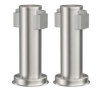 ledscom.de Colonne de Prises de Jardin PORU pour l'extérieur, 2 Prises, IP44, en Acier Inoxydable, Ronde, 27 cm