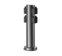 ledscom.de Colonne de Prises de Jardin PORU pour l'extérieur, IP44, 4 Prises, Acier Inoxydable, Anthracite, Ronde, 39 cm