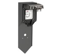 ledscom.de : Colonne de prises pour jardin, modèle POXO, à planter, pour extérieur, IP65, 1 prise – Anthracite/noir / 1 prise, dimensions : 1 pièce (lot de 1)