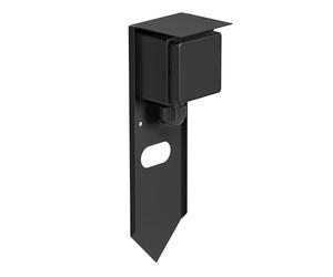 ledscom.de Garten Colonne de Prises de Courant PIWI avec Piquet de Terre pour l'extérieur, IP44, 1 Fois, Acier Inoxydable, Noir, carré, 24 cm
