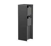 ledscom.de Garten Colonne de Prises de Courant POMI pour l'extérieur, IP44, 2X, Acier Inoxydable, Noir, carré, 23 cm