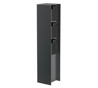 ledscom.de Garten Colonne de Prises de Courant POMI pour l'extérieur, IP44, 3X, Acier Inoxydable, Anthracite, carré, 33 cm