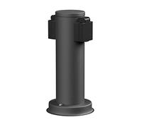 ledscom.de Garten Colonne de Prises de Courant PORU pour l'extérieur, IP44, 2X, Acier Inoxydable, Anthracite, Ronde, 27 cm