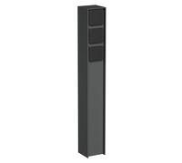 ledscom.de Garten Colonne de Prises PODEL pour l'extérieur, IP44, Triple, Anthracite, carrée, 60 cm