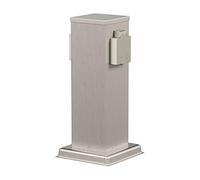 ledscom.de Garten Colonne de Prises Polly pour l'extérieur, IP44, 2X, Acier Inoxydable, INOX, carré, 27 cm