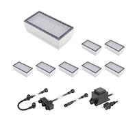 ledscom.de Gorgon LED pavé encastré de sol pour l'extérieur, 20x10cm, 12V, blanc froid 8er Set