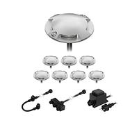 ledscom.de Lampadaire LED Bunda, 4 lampes, pour l'extérieur, passable, blanc froid, jeu de 8 pièces