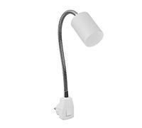 ledscom.de Lampe à prise/lampe de lecture WAIKA, col de cygne, interrupteur, blanc, 1x GU10 max. 60W