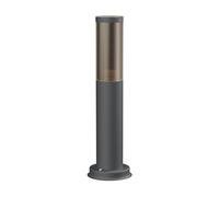 ledscom.de Lampe de chemin/Borne d'éclairage/Lampe de jardin PORU pour l'extérieur, aspect fumé, IP44, 39 cm, anthracite, 1x E27 max. 40W