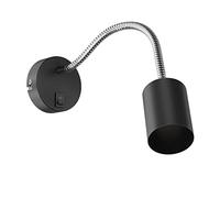 ledscom.de Lampe de lecture/applique WAIKA, col de cygne, interrupteur, noir mat, 1x GU10 max. 60W