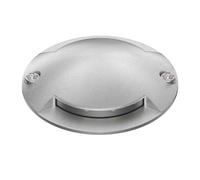 ledscom.de Lampe de sol LED, marquage de chemin BUNDA pour l'extérieur, IP67, 2 flammes, aluminium, rond, 70mm Ø, blanc froid