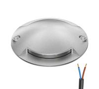 ledscom.de Lampe de sol LED, marquage de chemin RUNDA pour l'extérieur, IP67, 2 flammes, aluminium, rond, 70mm Ø, blanc chaud
