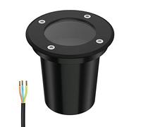 ledscom.de Lampe encastrée dans le sol BOLI pour l'extérieur, IP67, noir, rond, 108mm Ø, 1x GU10 max. 15W