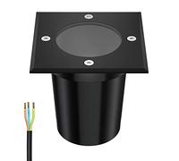 ledscom.de Lampe encastrée dans le sol RELI pour l'extérieur, IP67, noir, rectangulaire, 11 x 11cm, 1x GU10 max. 15W