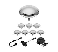 ledscom.de Lampe LED de sol en saillie Bunda, 1 flamme, pour l'extérieur, carrossable, blanc chaud, lot de 8