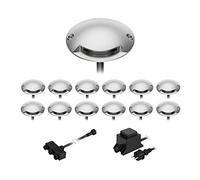 ledscom.de Lampe LED de sol en saillie Bunda, 1 flamme, pour l'extérieur, carrossable, blanc chaud, set de 13 pièces