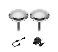 ledscom.de Lampe LED de sol en saillie Bunda, 1 flamme, pour l'extérieur, carrossable, blanc froid, lot de 2