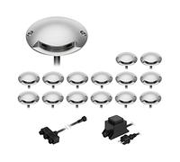 ledscom.de Lampe LED de sol en saillie Bunda, 1 flamme, pour l'extérieur, carrossable, blanc froid, set de 15 pièces