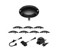 ledscom.de Lampe LED de sol en saillie Bunda, 2 flammes, noire pour l'extérieur, carrossable, blanc chaud, 8 pièces