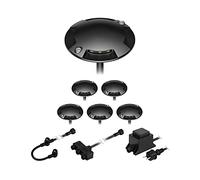 ledscom.de Lampe LED de sol en saillie Bunda, 4 flammes, pour l'extérieur, noir, carrossable, blanc froid, 6 pièces
