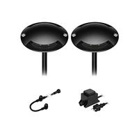ledscom.de Lampe LED de sol en saillie Bunda noire, 2 flammes, pour l'extérieur, carrossable, blanc chaud, lot de 2