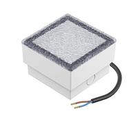 ledscom.de Lampe LED encastrée dans le sol pour pavés CUS pour l'extérieur, IP67, carrée, 10 x 10cm, bleu