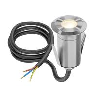 ledscom.de LED encastré de sol GLOX pour l'extérieur, IP67, aluminium, rond, 35mm Ø, blanc chaud, mat