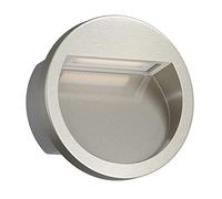 ledscom.de LED encastré mural NOLA, downlight pour l'extérieur, IP54, aluminium brillant, 105mm Ø, blanc chaud