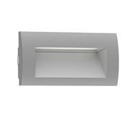 ledscom.de LED encastré mural ZIBAL, downlight pour l'extérieur, IP65, gris mat, 140 x 70mm, 3,3 W, 209lm, blanc chaud
