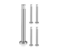 ledscom.de Lot de 5 lampes LED d'allée/bornes lumineuses PILLAR pour l'extérieur, IP54, 48 cm, aluminium, blanc chaud