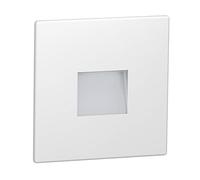 ledscom.de Lumière d'escalier/encastré mural LED FOW pour l'intérieur et l'extérieur, downlight, carré, 85 x 85mm, blanc chaud