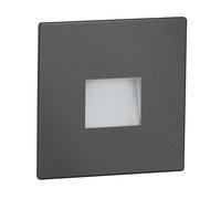 ledscom.de Lumière d'escalier/encastré mural LED FOW pour l'intérieur et l'extérieur, downlight, carré, anthracite, 85 x 85mm, blanc froid