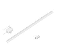 ledscom.de Luminaire d'agencement LED SIRIS blanc mat avec alimentation et détecteur de mouvement, plat, 90cm, 1044lm, blanc