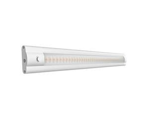 ledscom.de Luminaire d'agencement LED SIRIS blanc mat, blanc chaud, 2700 K, plat, 30 cm, 368 lm, 4 W, 24V DC, interrupteur, système enfichable ATOM, IP20, bloc d'alimentation nécessaire (non