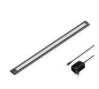 ledscom.de Luminaire d'agencement LED SIRIS noir mat avec bloc d'alimentation, plat, 50cm, 655lm, blanc