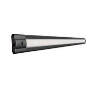 ledscom.de Luminaire d'agencement LED SIRIS noir mat, blanc chaud, 2700 K, plat, 50 cm, 531 lm, 5,9 W, 24V DC, interrupteur, système de connexion ATOM, IP20, alimentation nécessaire (non incluse)